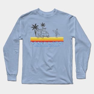 Van Life Surfing Guy Home is where you park it Long Sleeve T-Shirt